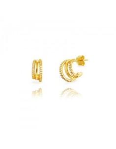 Semi Aros Triple Linea Con Circonitas
