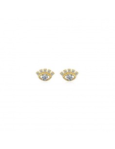 Pendientes Ojo Circonita Blanca