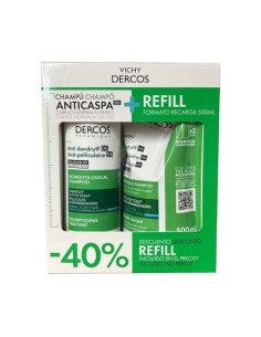 Dercos Pack Anticaspa Grasa 390ml+500ml