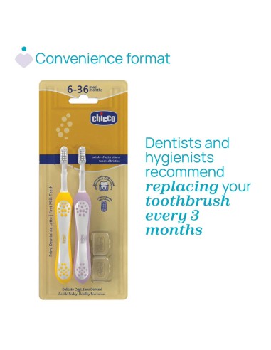Bipack cepillo de dientes dos colores 6-36M