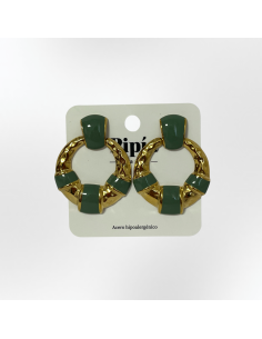 Aros verde y dorado Pipía Pharma 2